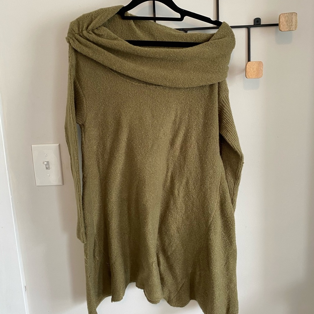 Green Cowl Sweater